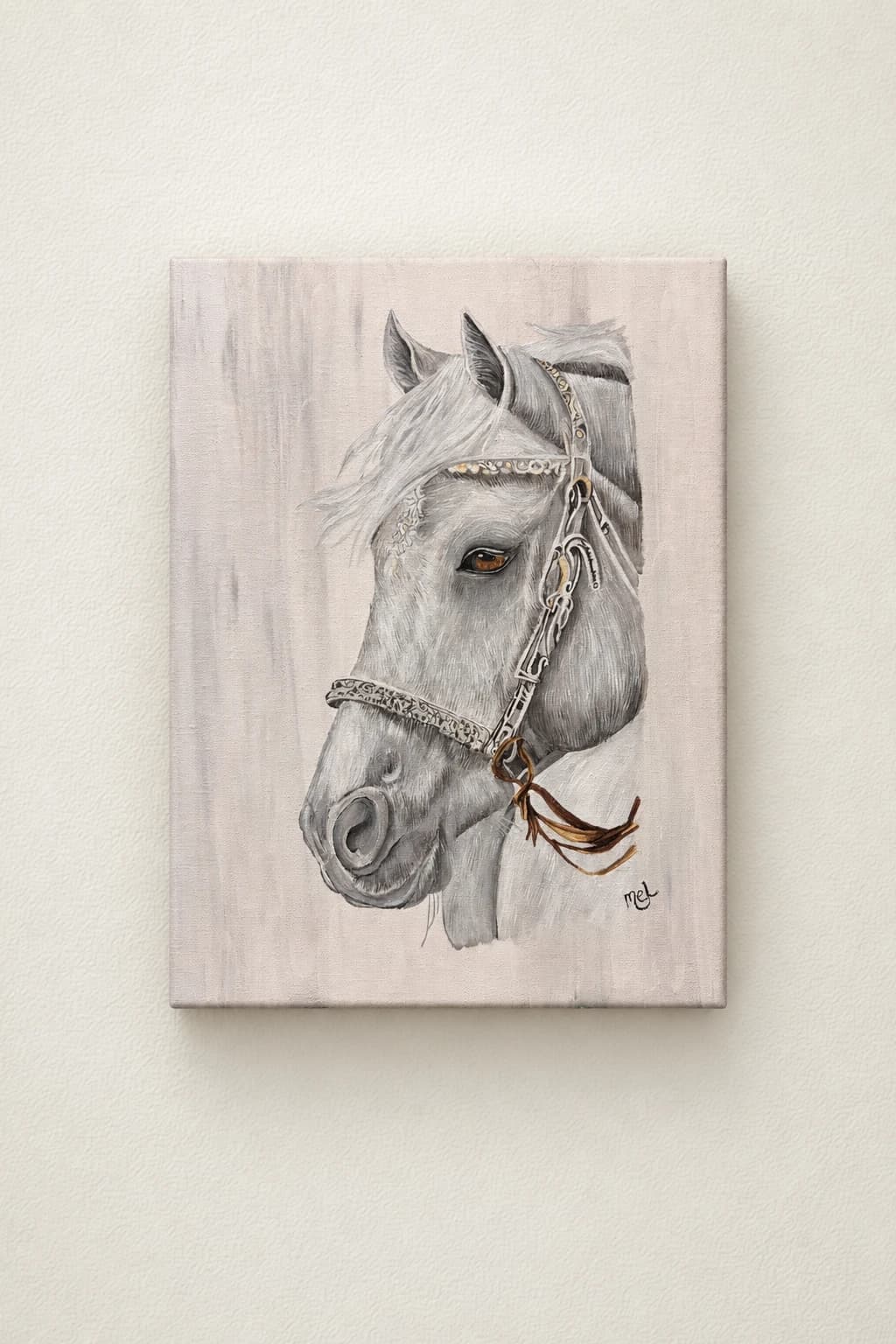 Œuvre : Portrait de cheval blanc