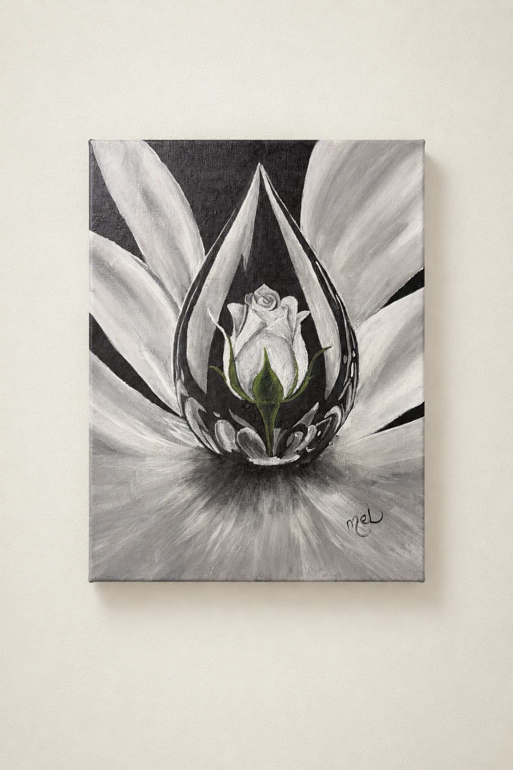Artwork: Rose dans une goutte d'eau