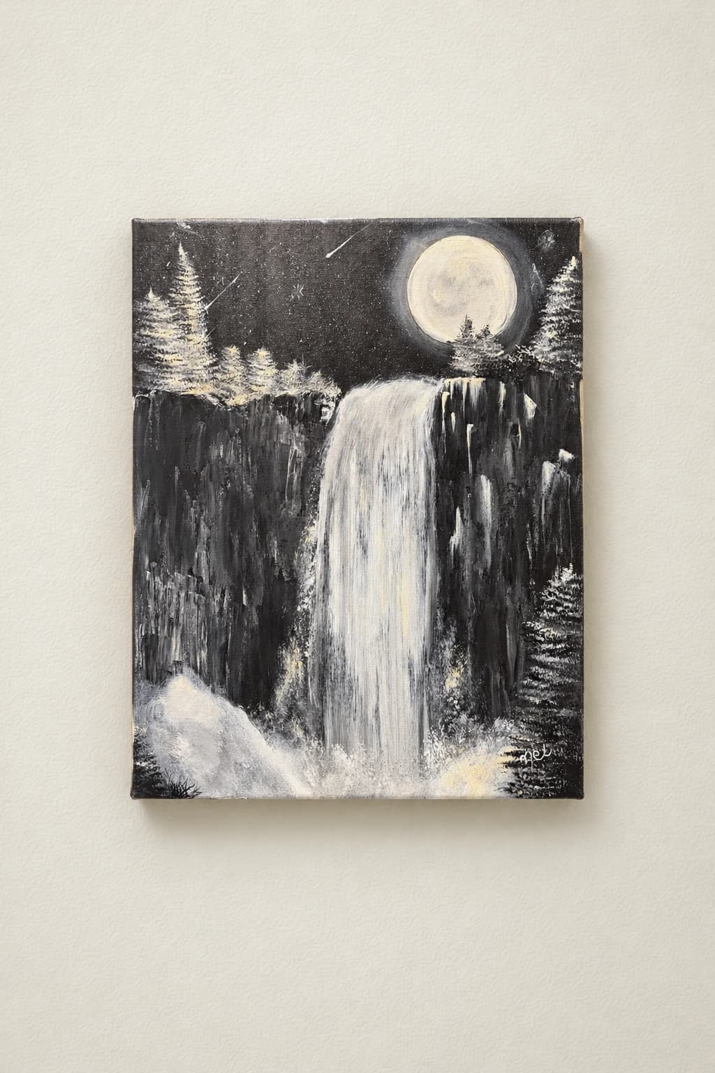 Artwork: Cascade sous la pleine lune